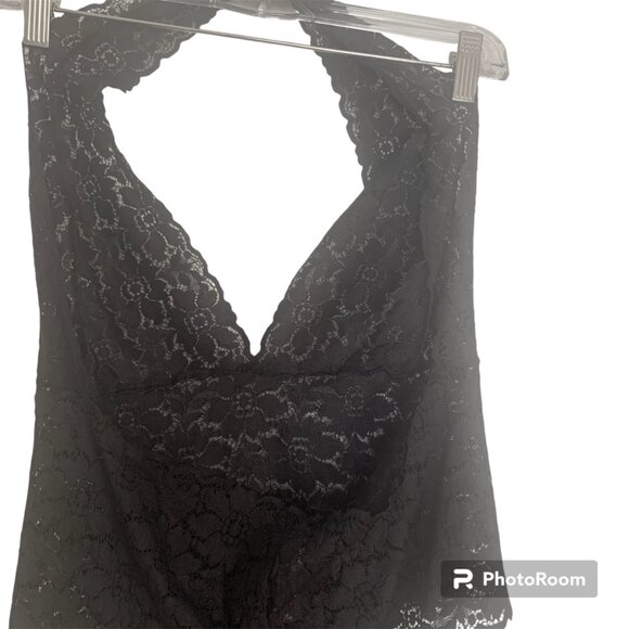 Victoria's Secret One Piece Lingerie - Halter Top - Women's Large Silk Lace - Picture 2 of 5